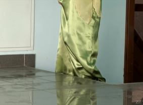 We considered that this green satin nightgown is sexy enough to be on this site, and if you are here and read this probably agree. So here's to you for your good taste.
